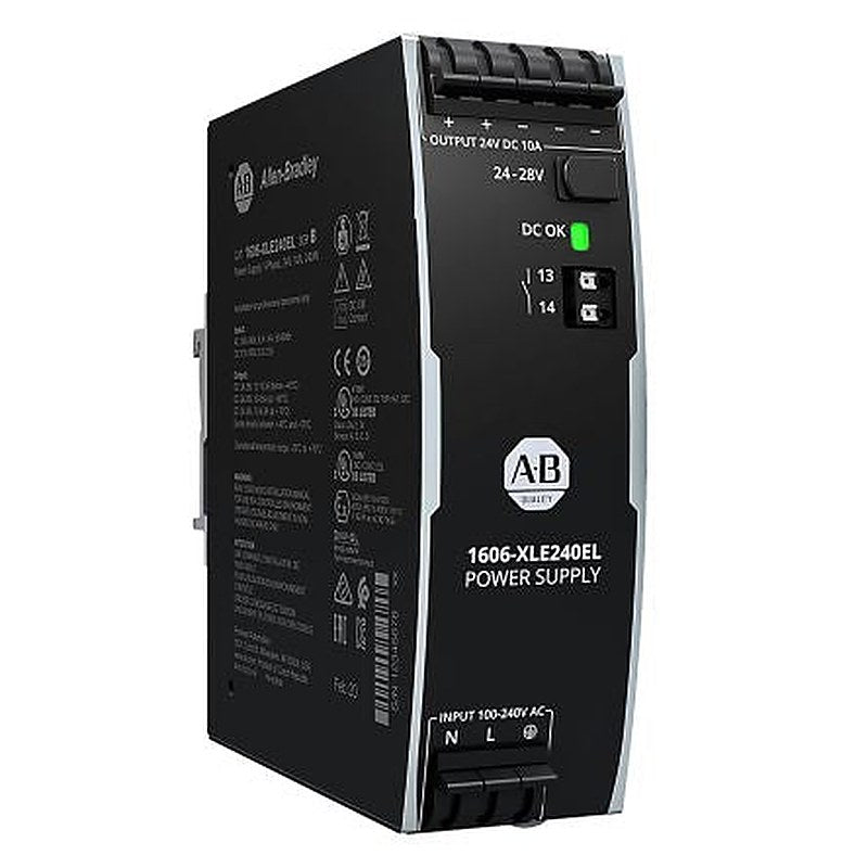 Allen Bradley 1606 Switched Mode DIN Rail Power Supply 150 V dc, 240V ac AC/DC Input 24V dc, 10 A Output 480 W