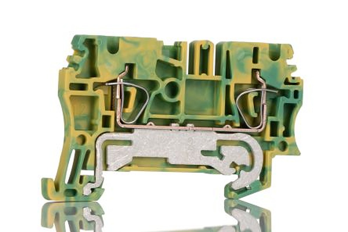 Weidmüller 2-Way ZPE 2.5 Earth Terminal Block, 4mm², 12AWG, 26 AWG Wire, Clamp, Wemid Housing, IECEx/ATEX