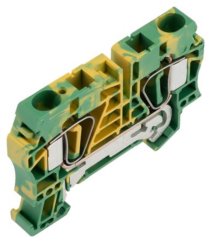 Weidmüller 2-Way ZPE 6 Earth Terminal Block, 6mm², 20AWG, 8 AWG Wire, Clamp, Wemid Housing