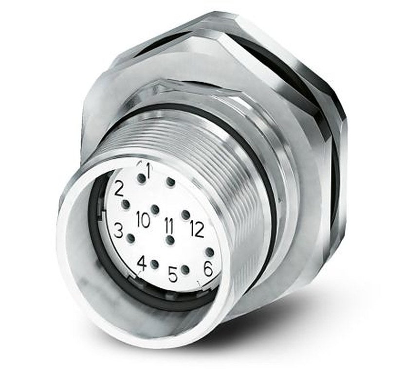 Phoenix Contact Circular Connector, 12 Contacts, Panel Mount, M23 Connector, Plug, Female, IP67, CA-12S Series