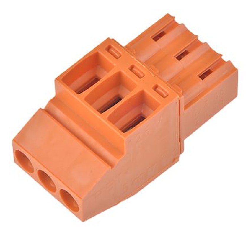 Weidmüller BL Series Pluggable Terminal Block, 3-Contact, 3.5 mm Pitch, 1 Row
