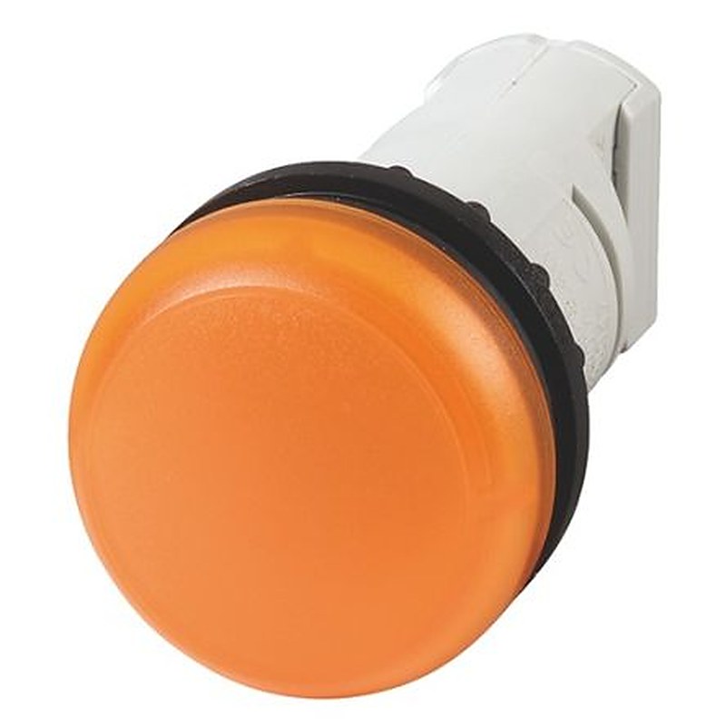 Eaton, M22, Panel Mount Orange LED Indicator, 22.5 mm Cutout, IP67, Round, 250V