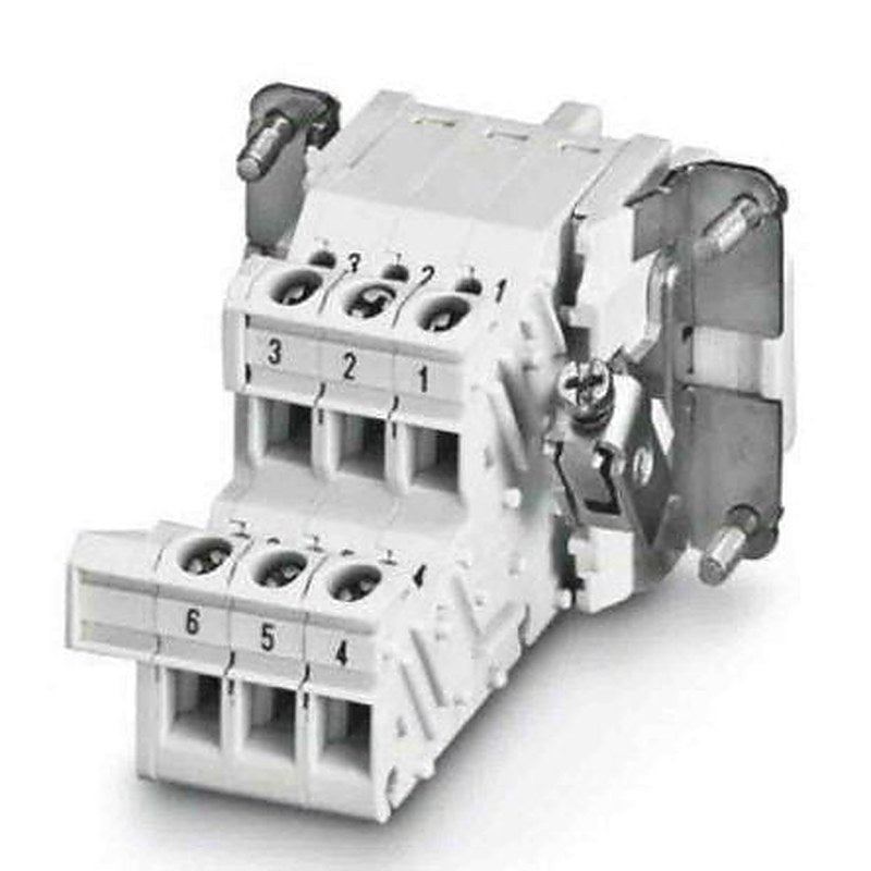 Phoenix Contact Heavy Duty Power Connector, DIN Rail, Push-in, 6 Way, 16A, HC Female, 500V