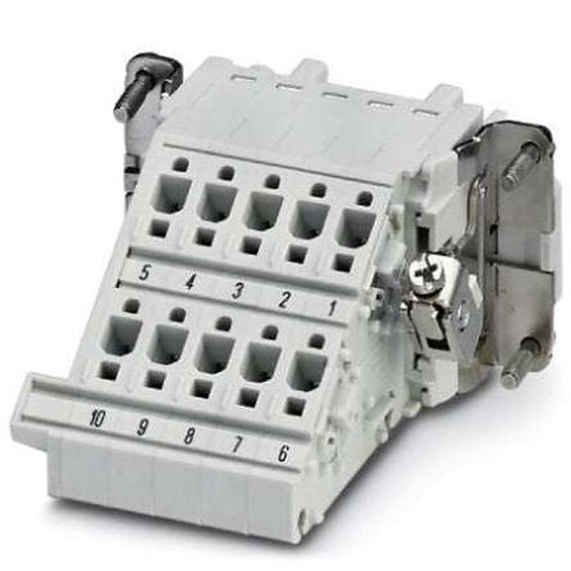 Phoenix Contact Heavy Duty Power Connector, DIN Rail, Push-in, 10 Way, 16A, Not Applicable Female, 500V