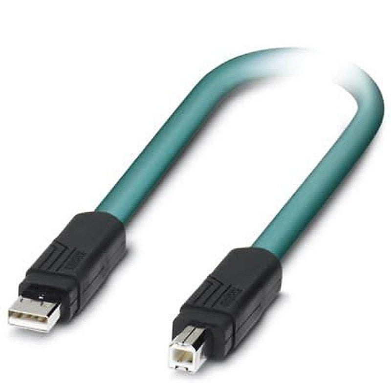 Phoenix Contact IC Socket USB Cable, Male USB Type A to Female, USB 2.0 USB B, 1 m