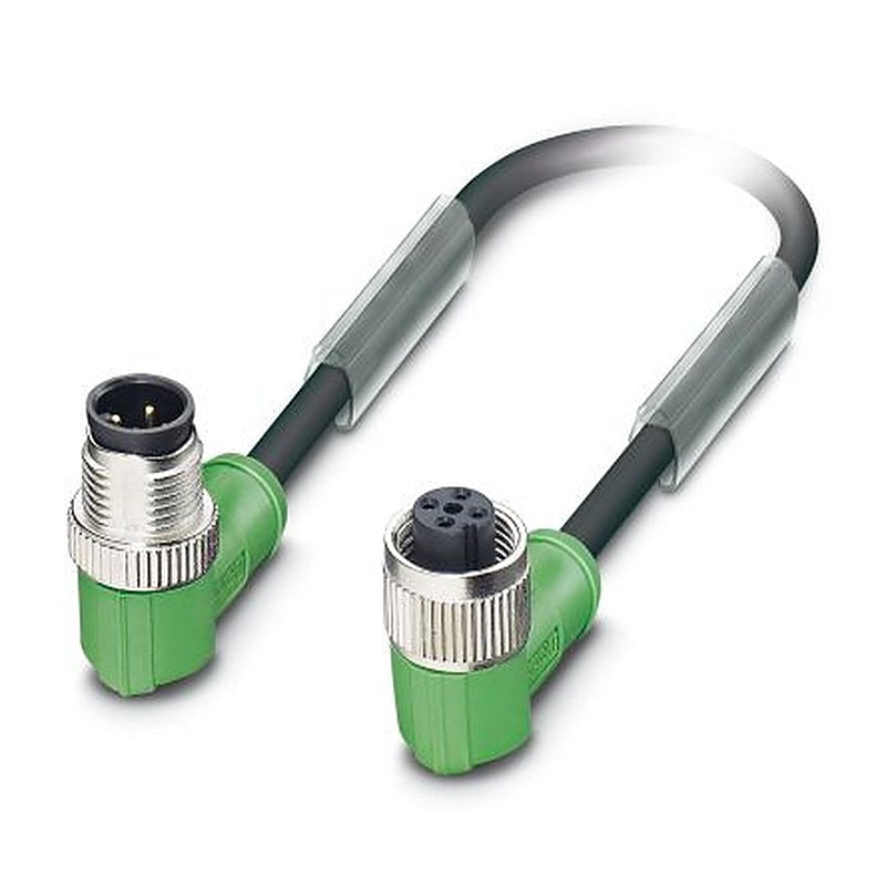 Phoenix Contact Male 3 way M12 to Female 3 way M12 Sensor Actuator Cable, 600 mm