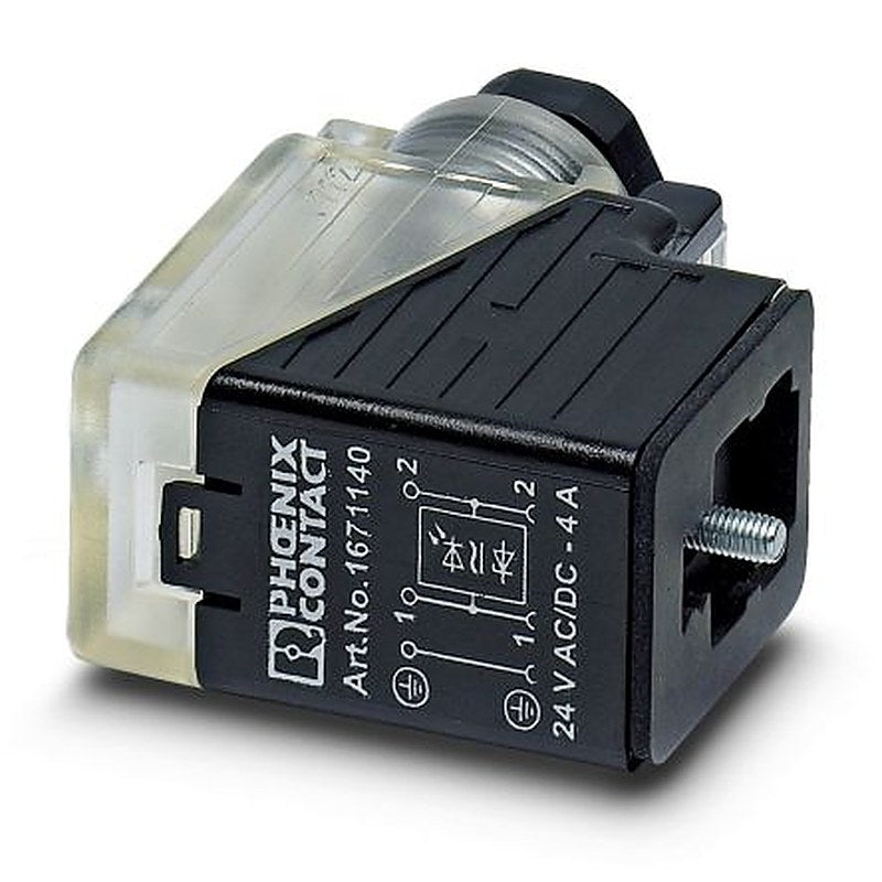 Phoenix Contact DIN 43650 Solenoid Connector, 1671140