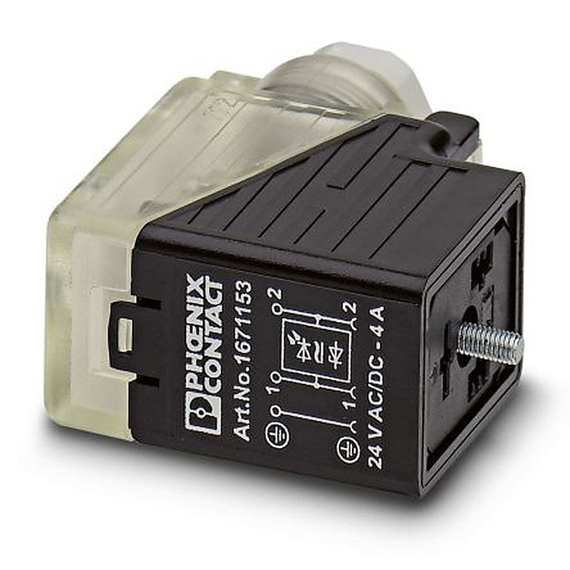 Phoenix Contact SACC-V-3CON-PG9/B-1L-S Series DIN 43650 Solenoid Connector, 1671153