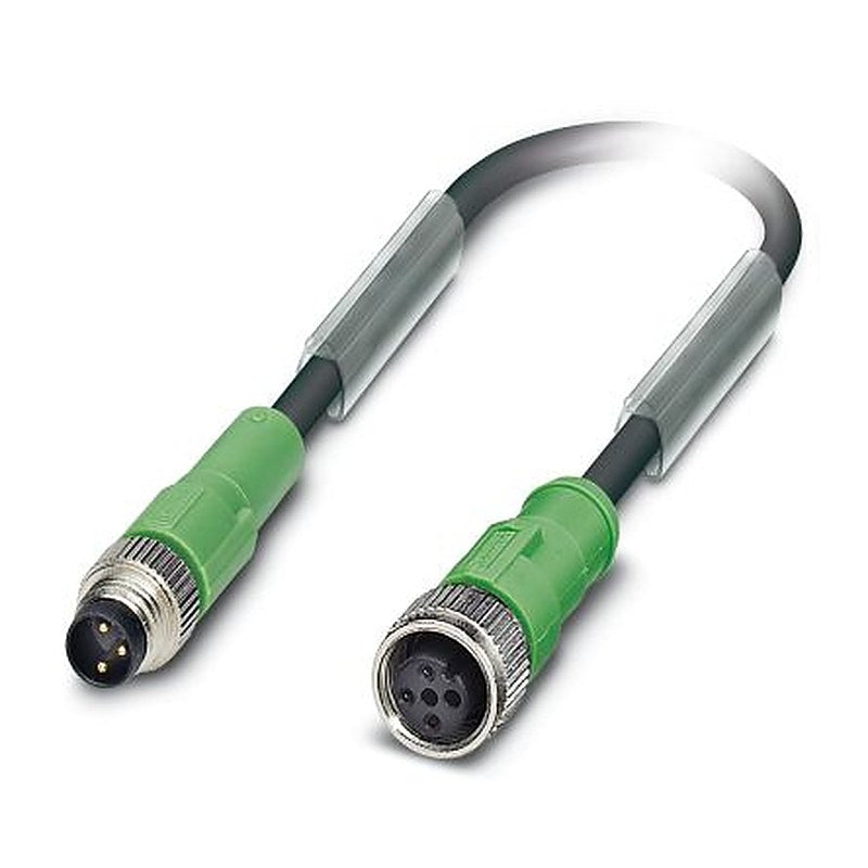 Phoenix Contact Male 3 way M8 to Female 3 way M12 Sensor Actuator Cable, 1.5 m