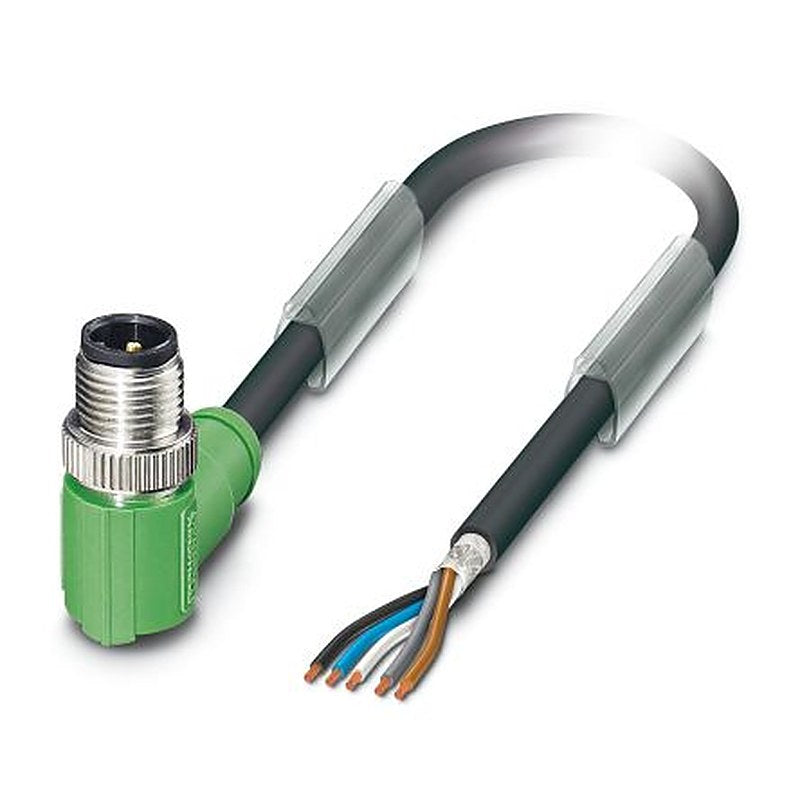 Phoenix Contact Male 5 way Right Angle to 5 way Unterminated Sensor Actuator Cable, 1.5 m