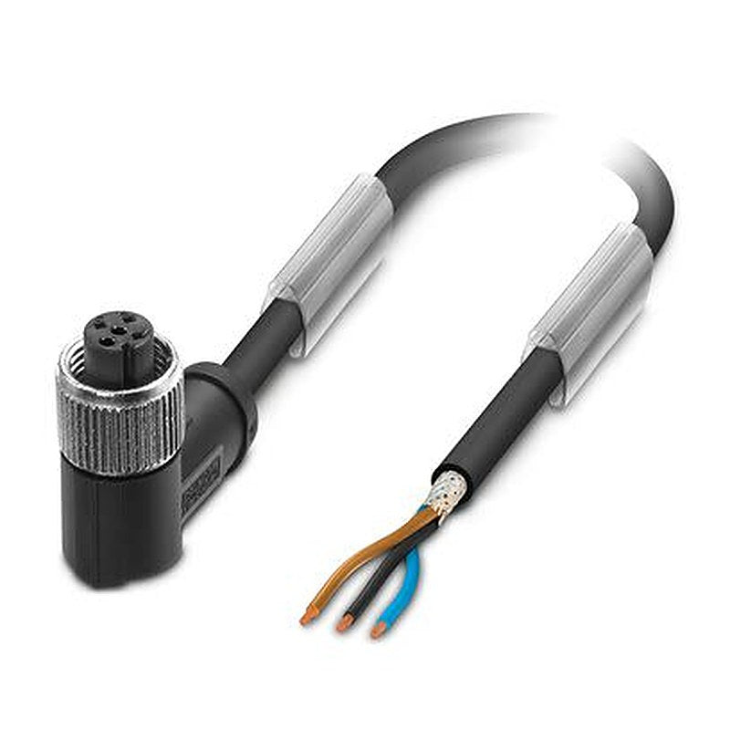 Phoenix Contact Free Cable End to Female 3 way Angled Socket M12 Sensor Actuator Cable, 5 m