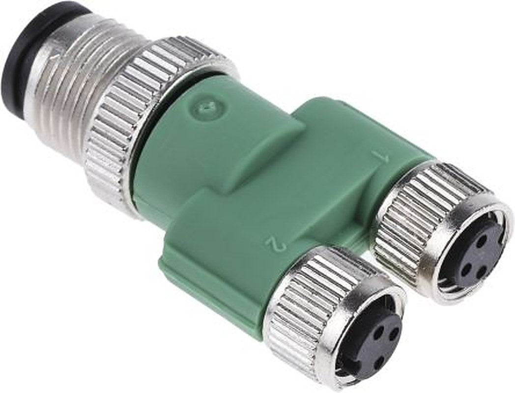 Phoenix Contact Straight Sensor Box Circular Connector Adapter 4 M12 Male 3 M8