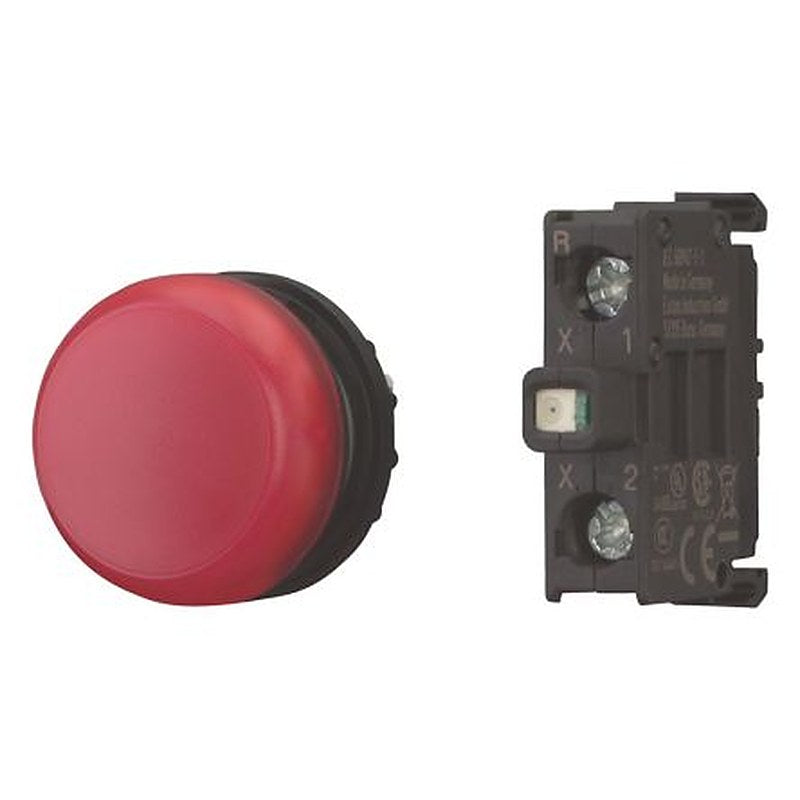 Eaton, M22 Red Pilot Indicator, 22.5 mm Cutout, IP69K, IP66, Round, 230V
