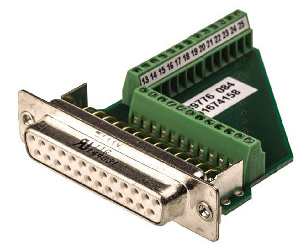 Phoenix Contact VS-25-BU-DSUB/25-MPT-0.5 25 Way Straight, Straight Panel, Panel Mount D-Sub Connector Female