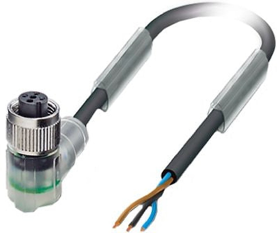 Phoenix Contact 3 way Right Angle to Female 3 way M12 Sensor Actuator Cable, 1.5 m
