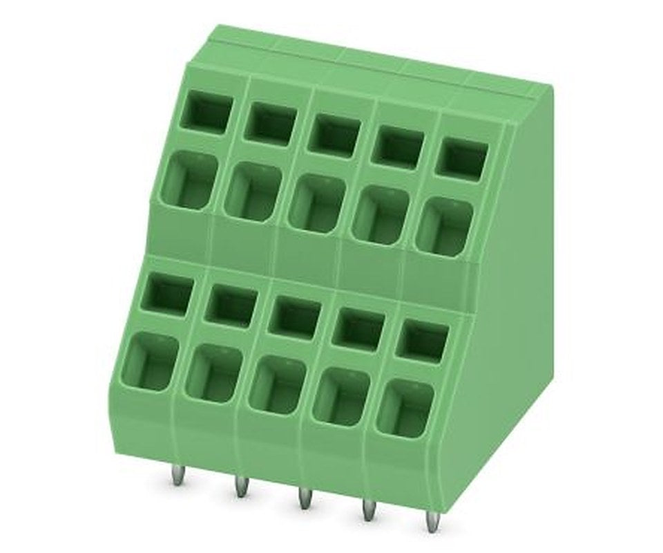 Phoenix Contact ZFKKDSA 2.5-5.08- 5 Series 45° PCB Terminal Block, 5 Contact(s), 5.08 mm Pitch, 1 Row