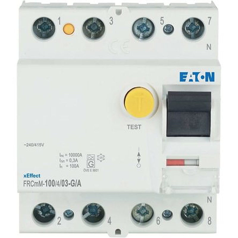 Eaton xEffect - FRCmM Series Residual Current Circuit Breaker, 100A, 4-Pole, 300 mA, 10 kA 415V ac