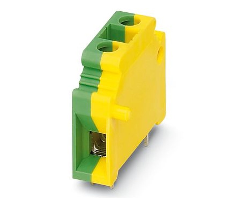 Phoenix Contact KDS10 Series Straight Wave Soldering Mount PCB Terminal Block, 1 Contact(s), 10 mm Pitch, 1 Row