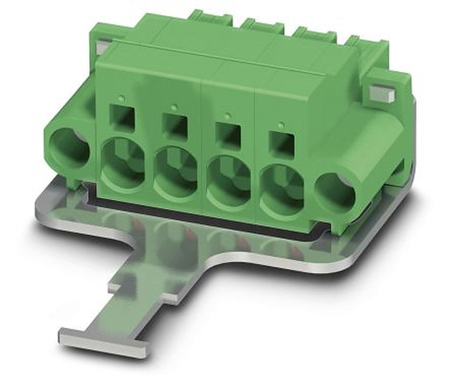 Phoenix Contact SPC 5/ 4-STF-SH-7.62 Series Pluggable Terminal Block, 4-Contact, 7.62 mm Pitch, 1 Row, 1704071