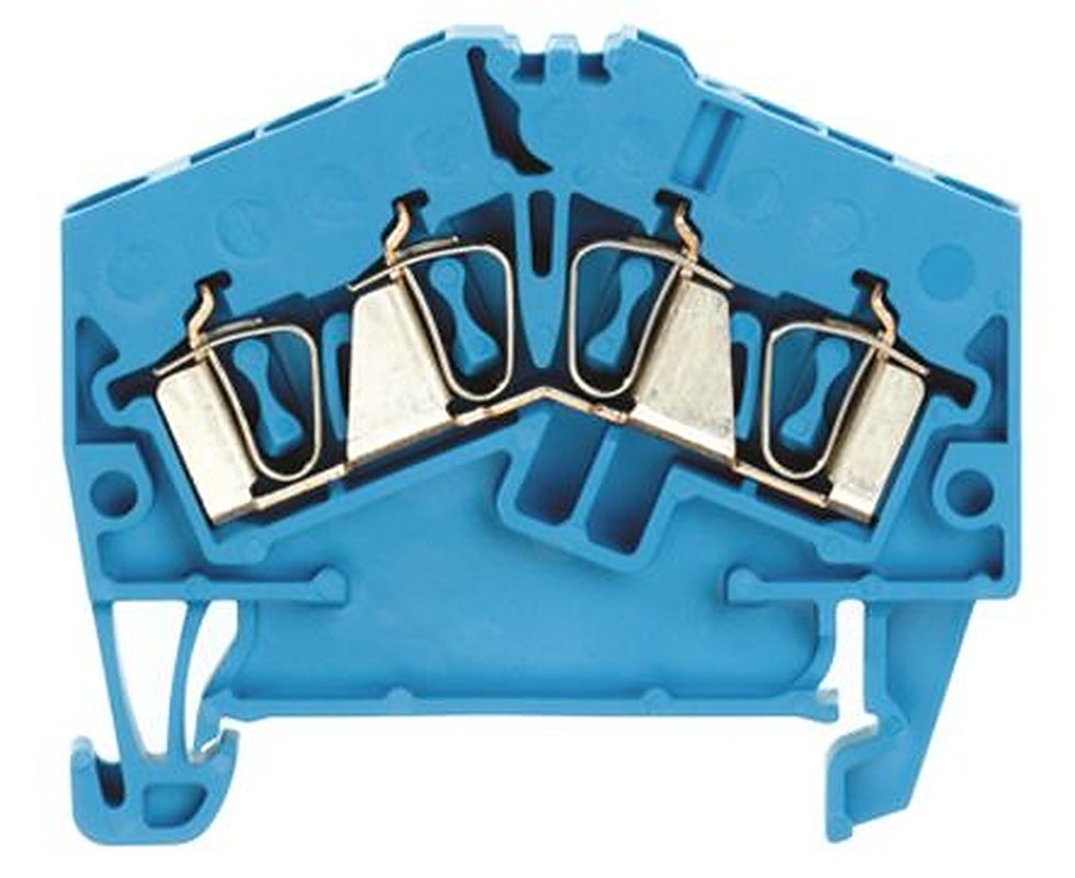 Weidmüller 1706070000 Z Series Feed Through Terminal Block Blue, 2.5mm², 1-Level, Clamp
