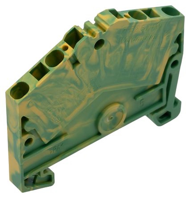Weidmüller 4-Way ZPE 2.5-2/4AN Earth Terminal Block, 2.5mm², 14AWG, 26 AWG Wire, Clamp, Wemid Housing