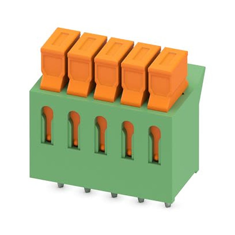 Phoenix Contact IDC0 Series PCB Terminal Block, 5-Contact, 3.81 mm Pitch, Wave Soldering Mount, 1 Row