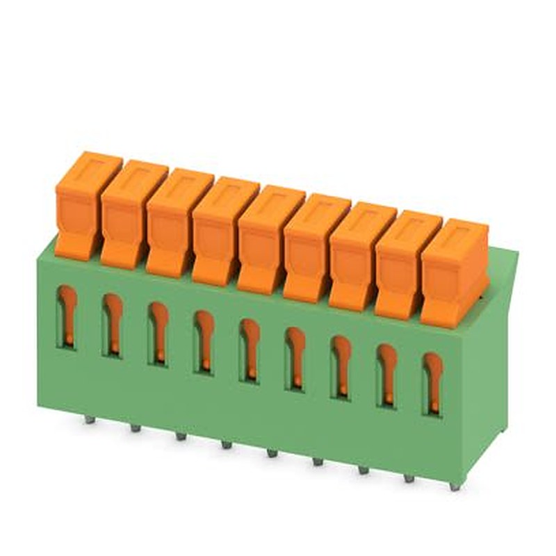 Phoenix Contact IDC0 Series PCB Terminal Block, 9-Contact, 3.81 mm Pitch, Wave Soldering Mount, 1 Row