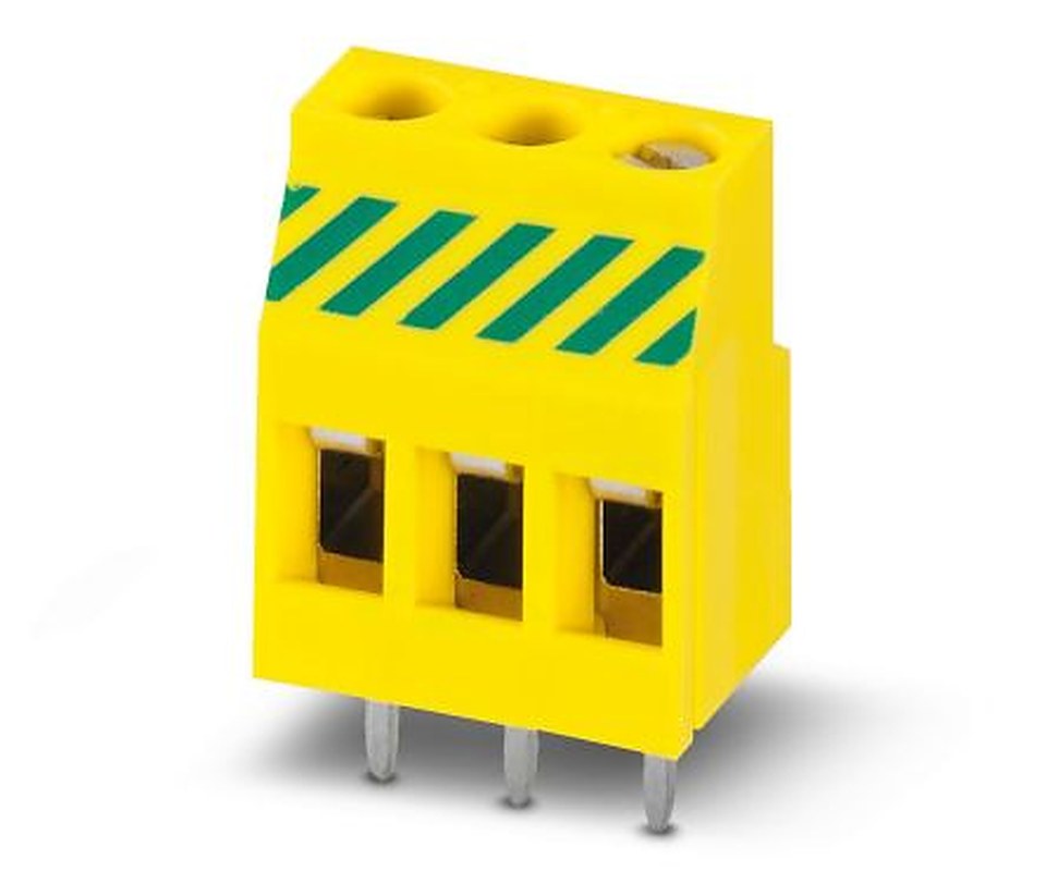 Phoenix Contact 1706471 Series PCB Terminal Block, 2-Contact, 5.08 mm Pitch, Wave Soldering Mount, 1 Row