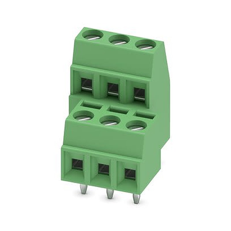Phoenix Contact 81, MKKDS 1/3-3 Series PCB Terminal Block, 6-Contact, 3.81 mm Pitch, Solder, 2 Row