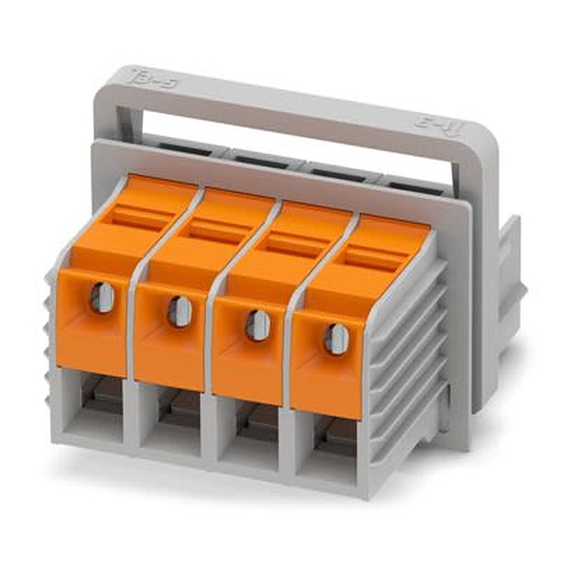 Phoenix Contact TW 50/4-CL Series PCB Terminal Block, 8-Contact, 20 mm Pitch, Quick Connect, Wall, 1 Row