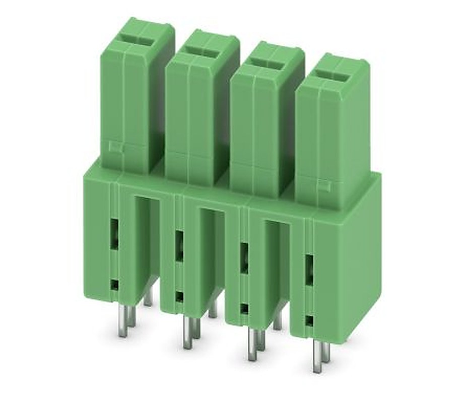 Phoenix Contact IPCV 5/ 4-G-7.62 Series Pluggable Terminal Block, 4-Contact, 7.62 mm Pitch, 1 Row, 1708844