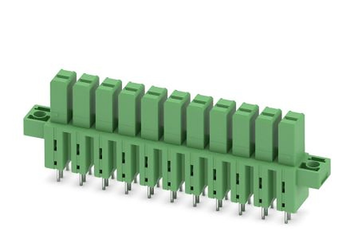 Phoenix Contact IPCV 5/ 11-GF-7.62 Series Pluggable Terminal Block, 11-Contact, 7.62 mm Pitch, 1 Row, 1709021