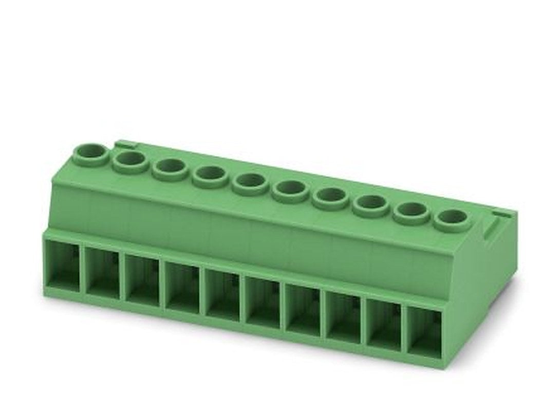 Phoenix Contact IPC 5/10-ST-7.62 Series Pluggable Terminal Block, 10-Contact, 7.62 mm Pitch, 1 Row, 1709128