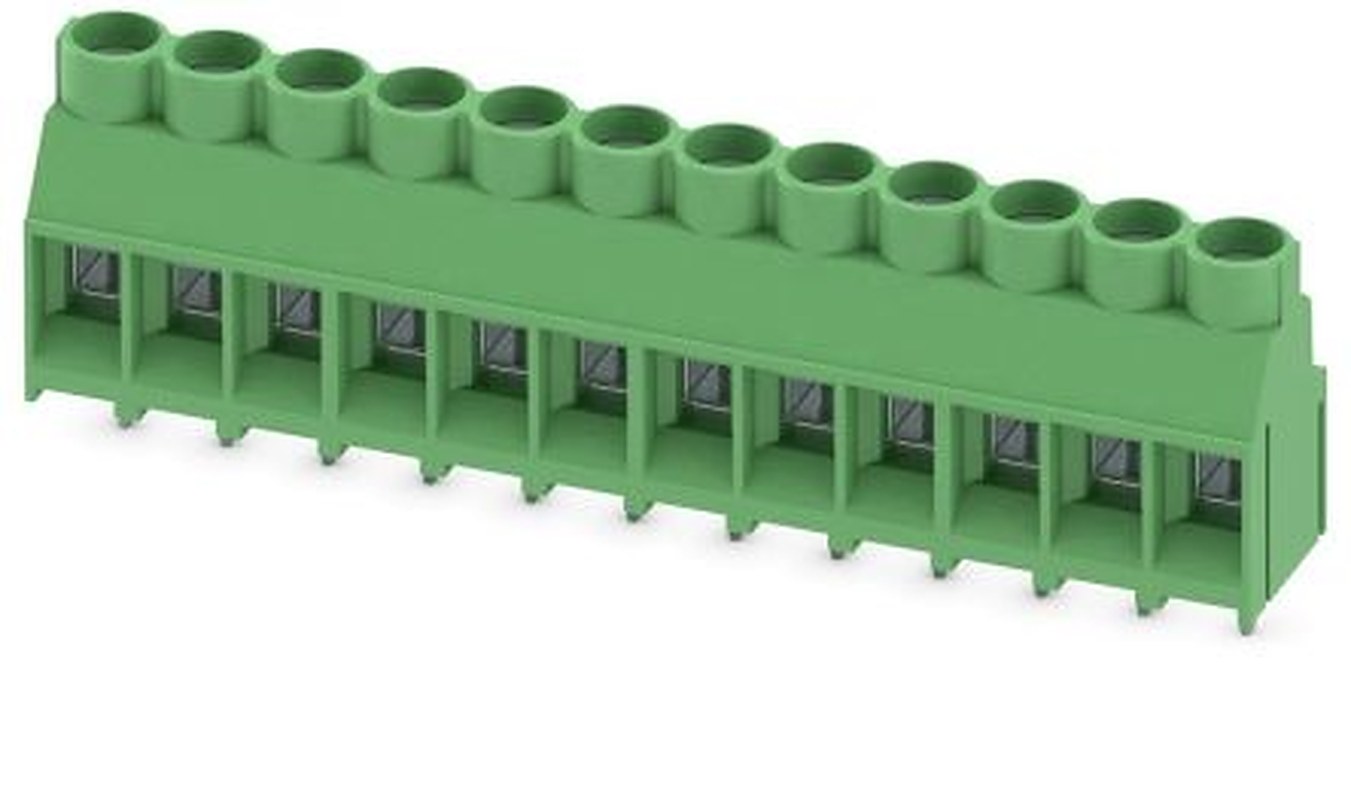 Phoenix Contact MKDS 5/12-6.35 Series PCB Terminal Block, 12-Contact, 6.35 mm Pitch, 1 Row, 1713846