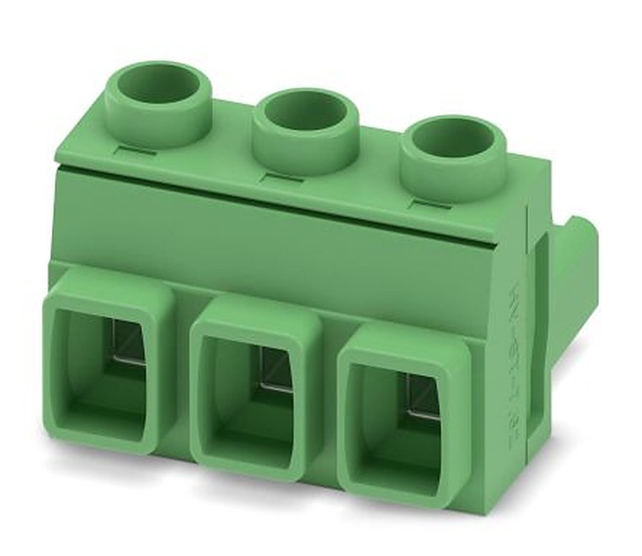 Phoenix Contact GMSTB 2.5 HCV/3-ST-7.62 Series Pluggable Terminal Block, 3-Contact, 7.62 mm Pitch, 1 Row