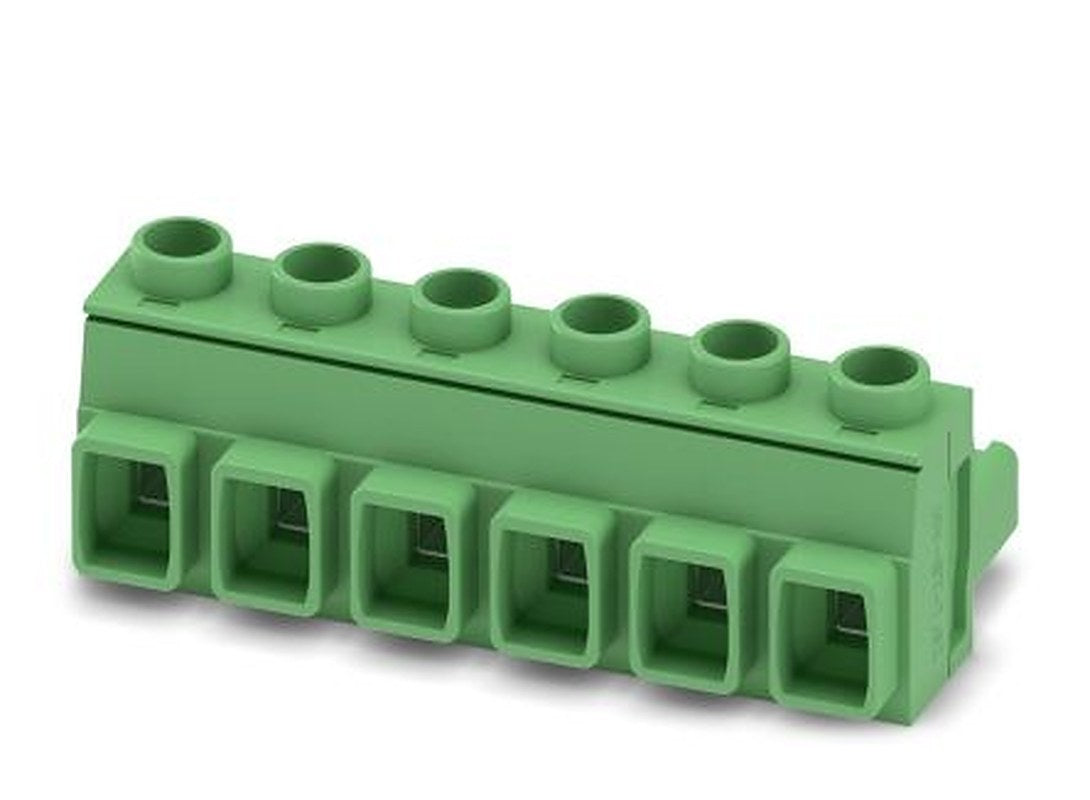 Phoenix Contact GMSTB 2.5 HCV/6-ST-7.62 Series Pluggable Terminal Block, 6-Contact, 7.62 mm Pitch, 1 Row, 1714317