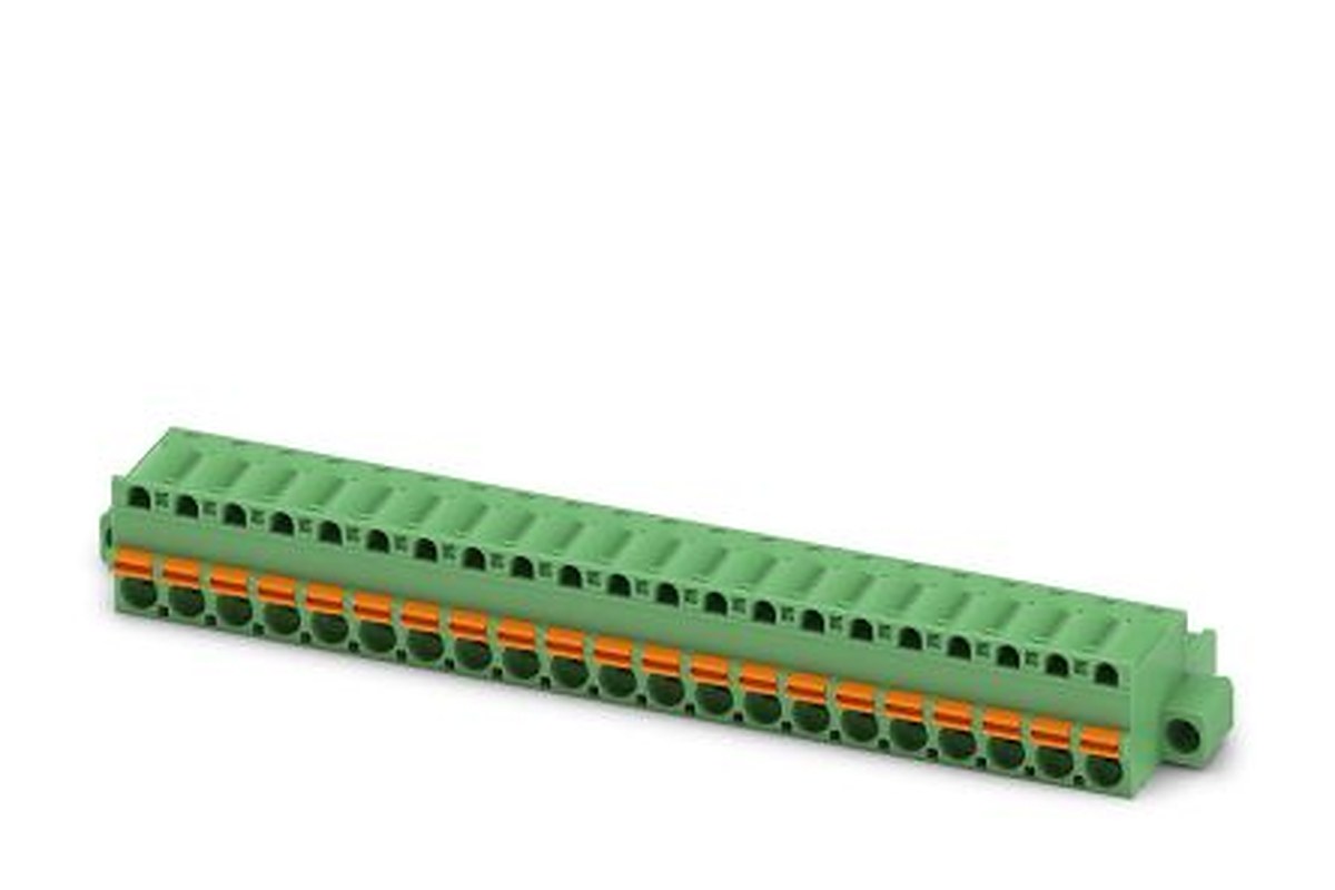 Phoenix Contact FKC 2.5/21-STF-5.08 Series Pluggable Terminal Block, 21-Contact, 5.08 mm Pitch, 1 Row, 1714472
