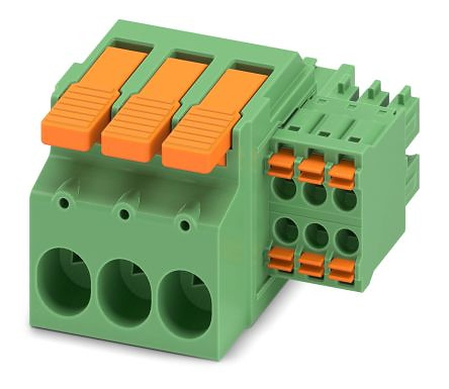 Phoenix Contact LPCH 6 Series Pluggable Terminal Block, 9-Contact, 7.62 mm Pitch, 1 Row, 1716954