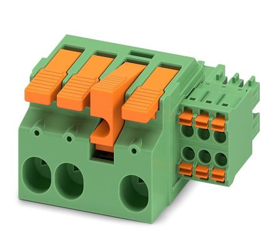 Phoenix Contact LPCH 6 Series Pluggable Terminal Block, 9-Contact, 7.62 mm Pitch, 1 Row, 1716971