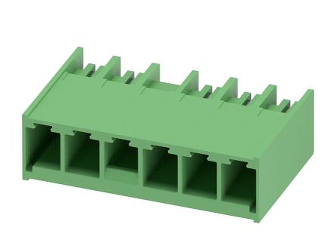 Phoenix Contact PC 6 Series Pluggable Terminal Block, 5-Contact, 7.62 mm Pitch, 1 Row, 1717036