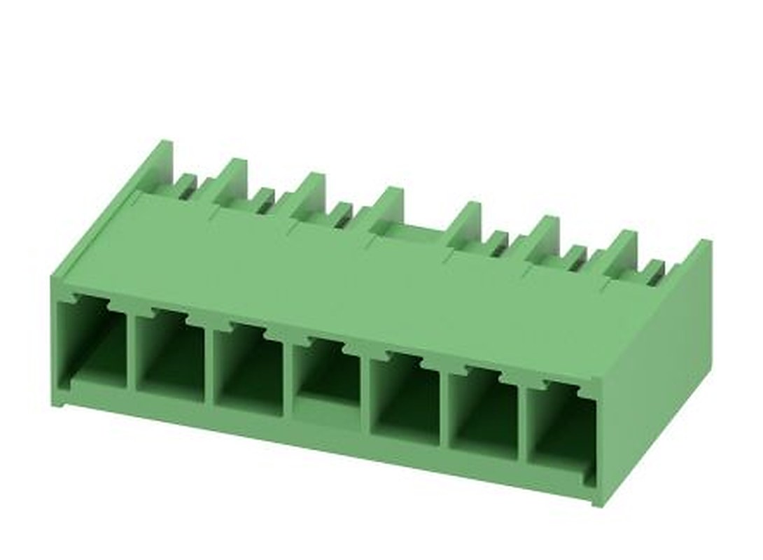 Phoenix Contact PC 6 Series Pluggable Terminal Block, 6-Contact, 7.62 mm Pitch, 1 Row, 1717043