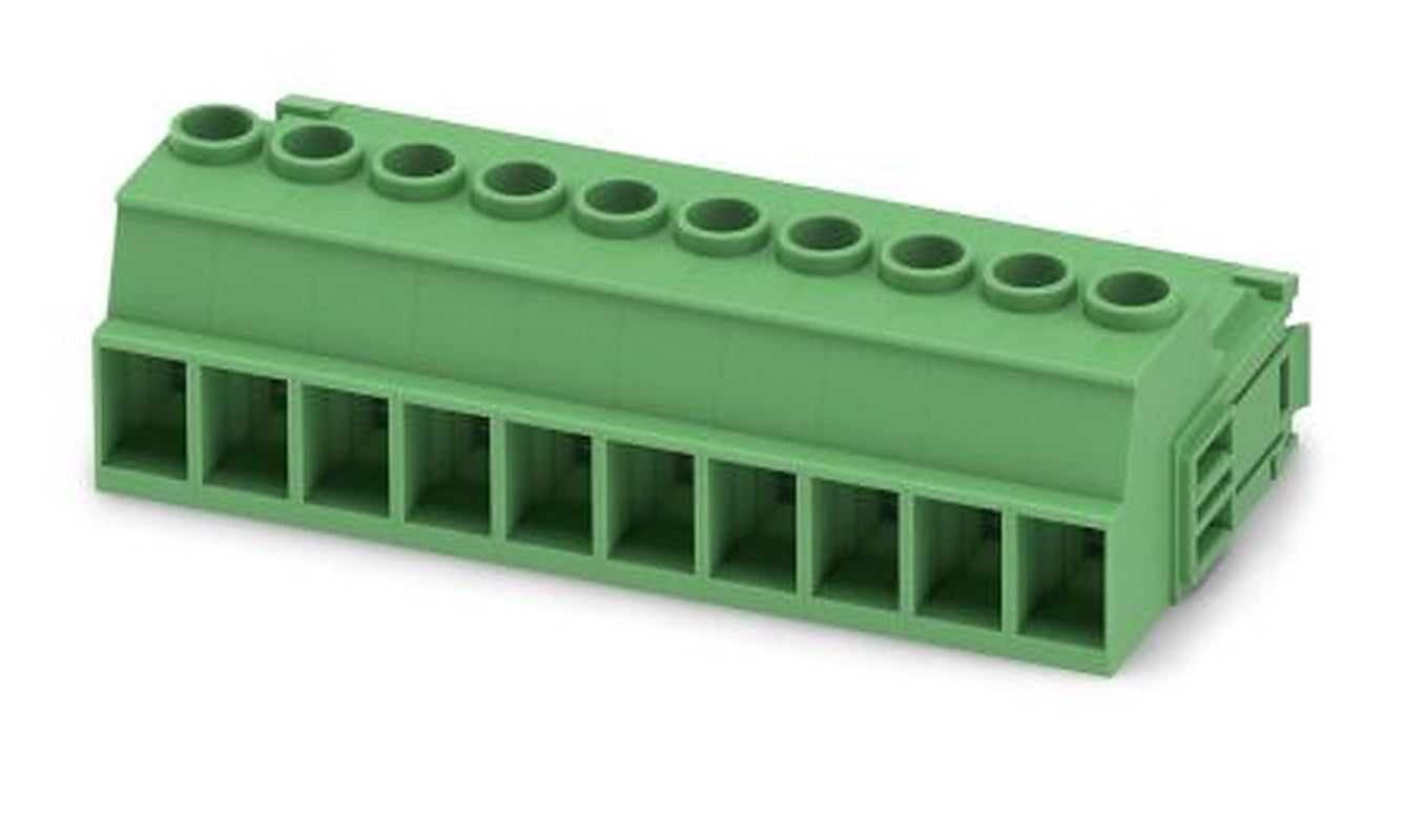 Phoenix Contact IPC 5/10-STGCL-7.62 Series Pluggable Terminal Block, 10-Contact, 7.62 mm Pitch, 1 Row, 1718342