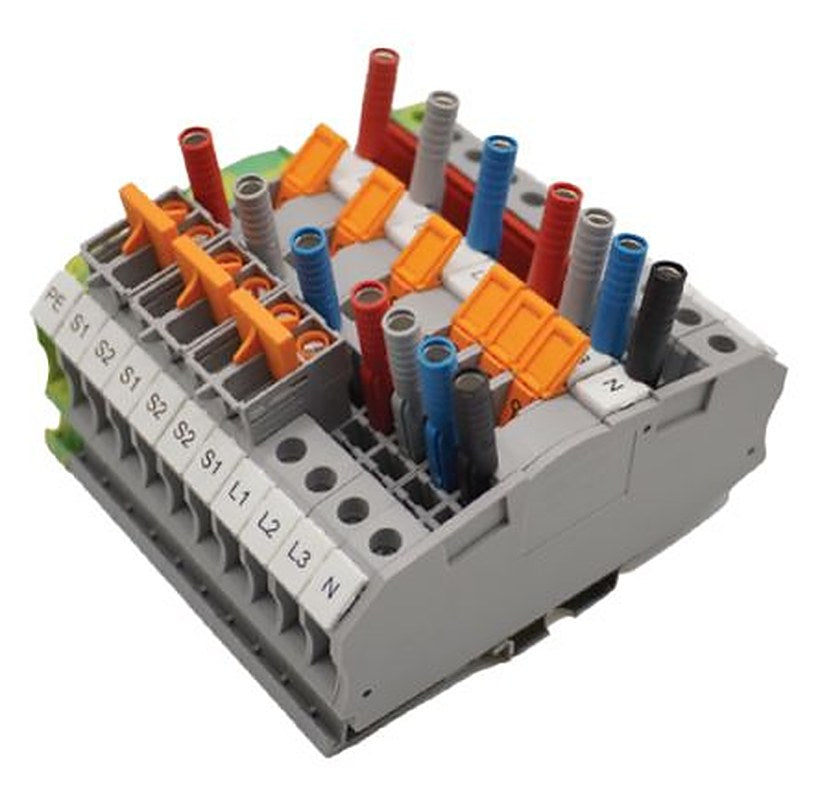 Phoenix Contact 1718567 Series Test Disconnect Terminal Block, 4-Way, 6mm² Wire, 30A Screw