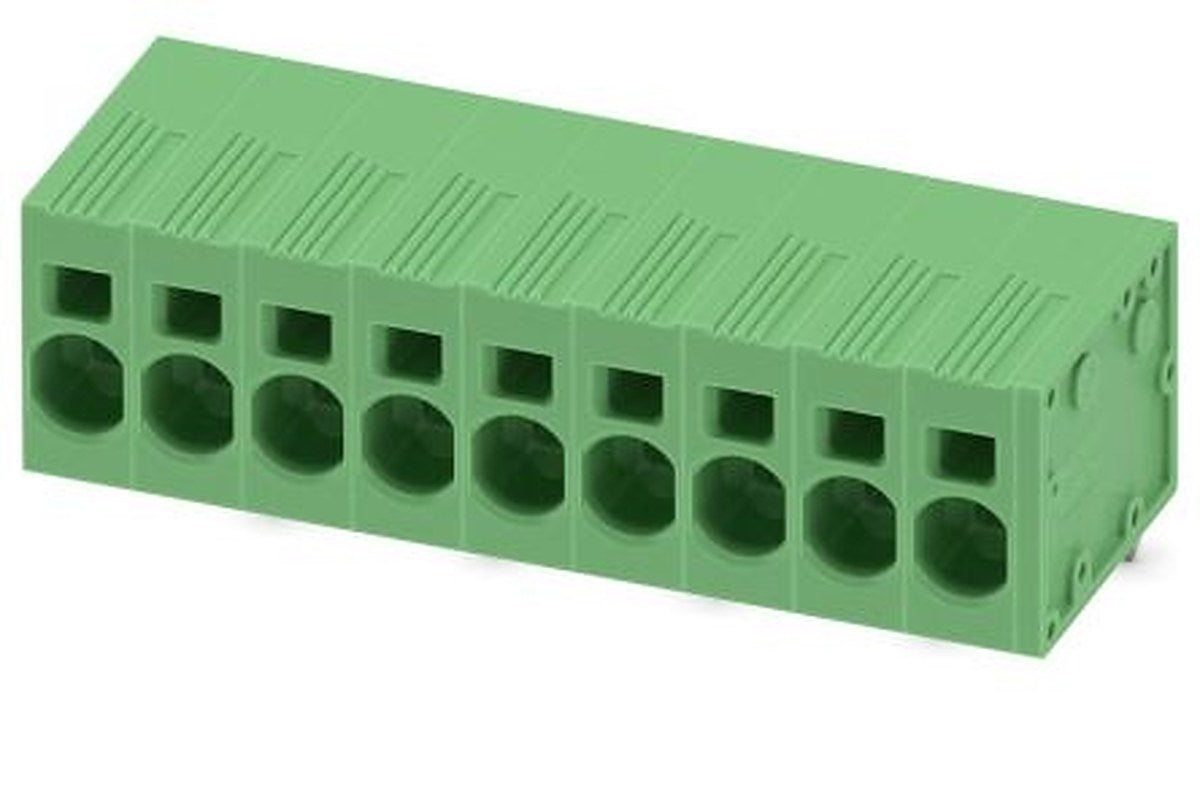 Phoenix Contact SPT 5/9-H-7.5-ZB Series Straight PCB Terminal Block, 9 Contact(s), 7.5 mm Pitch, 1 Row