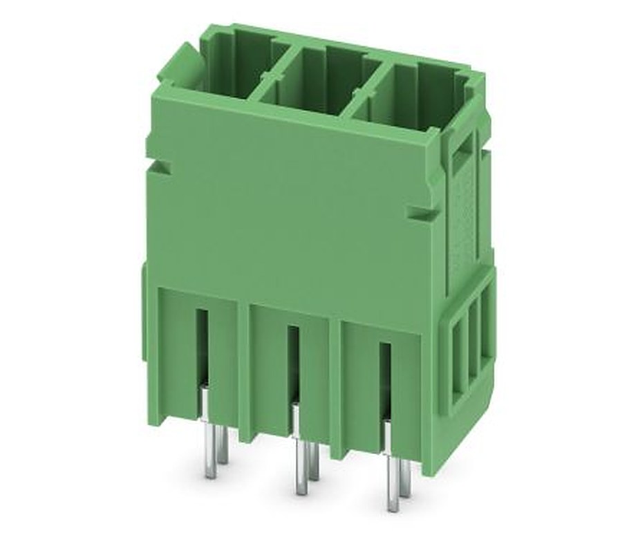 Phoenix Contact PCV 5/ 3-G-7.62 Series Pluggable Terminal Block, 3-Contact, 7.62 mm Pitch, 1 Row, 1720589