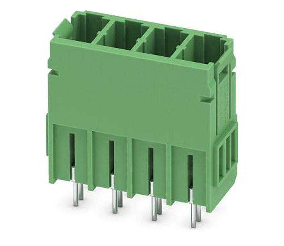 Phoenix Contact PCV 5/ 4-G-7.62 Series Pluggable Terminal Block, 4-Contact, 7.62 mm Pitch, 1 Row, 1720592
