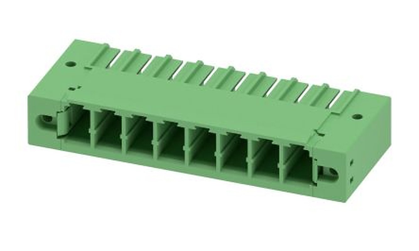 Phoenix Contact PC 5/ 8-GF-7.62 Series Pluggable Terminal Block, 8-Contact, 7.62 mm Pitch, 1 Row, 1720851