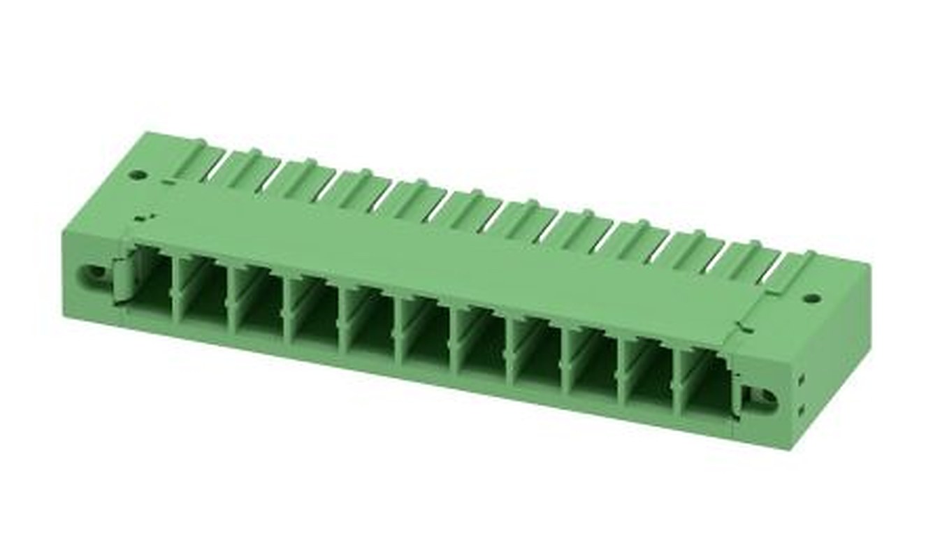 Phoenix Contact PC 5/11-GF-7.62 Series Pluggable Terminal Block, 11-Contact, 7.62 mm Pitch, 1 Row, 1720880