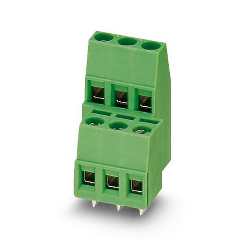Phoenix Contact MKKDS 1/5 Series PCB Terminal Block, 3-Contact, 5 mm Pitch, Wave Soldering Mount, 2 Row