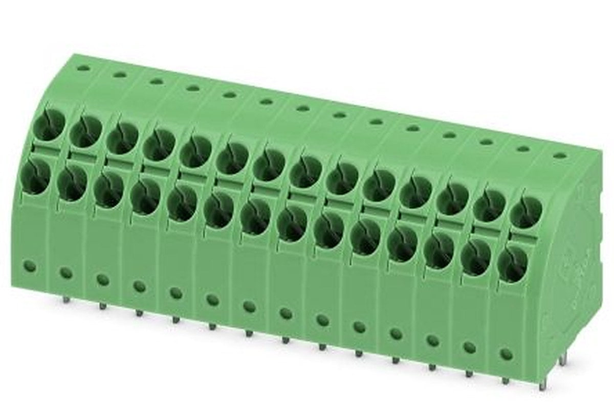 Phoenix Contact PTDA 1.5/14-3.5 Series 45° PCB Terminal Block, 14 Contact(s), 3.5 mm Pitch, 1 Row